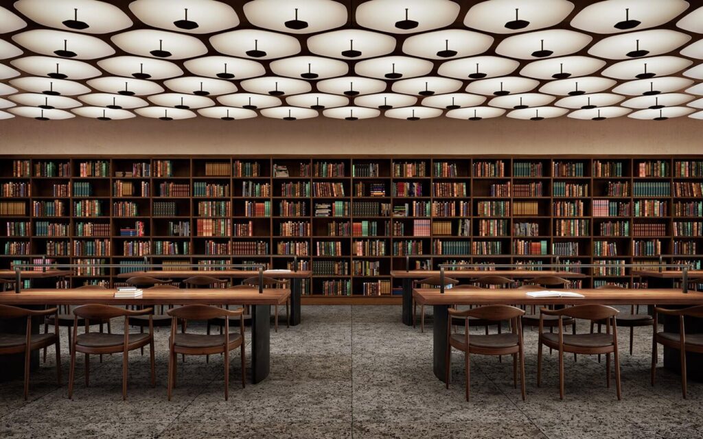 white sofa against a background of a black wall with molded white lighting